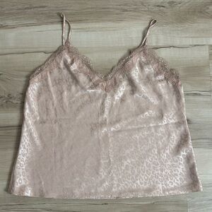 In Bloom By Jonquil Lacey Pink Tank Top Leopard Print Satin
Size Medium